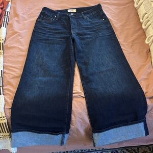 KUT Meg Dark Wash Cuffed Jeans